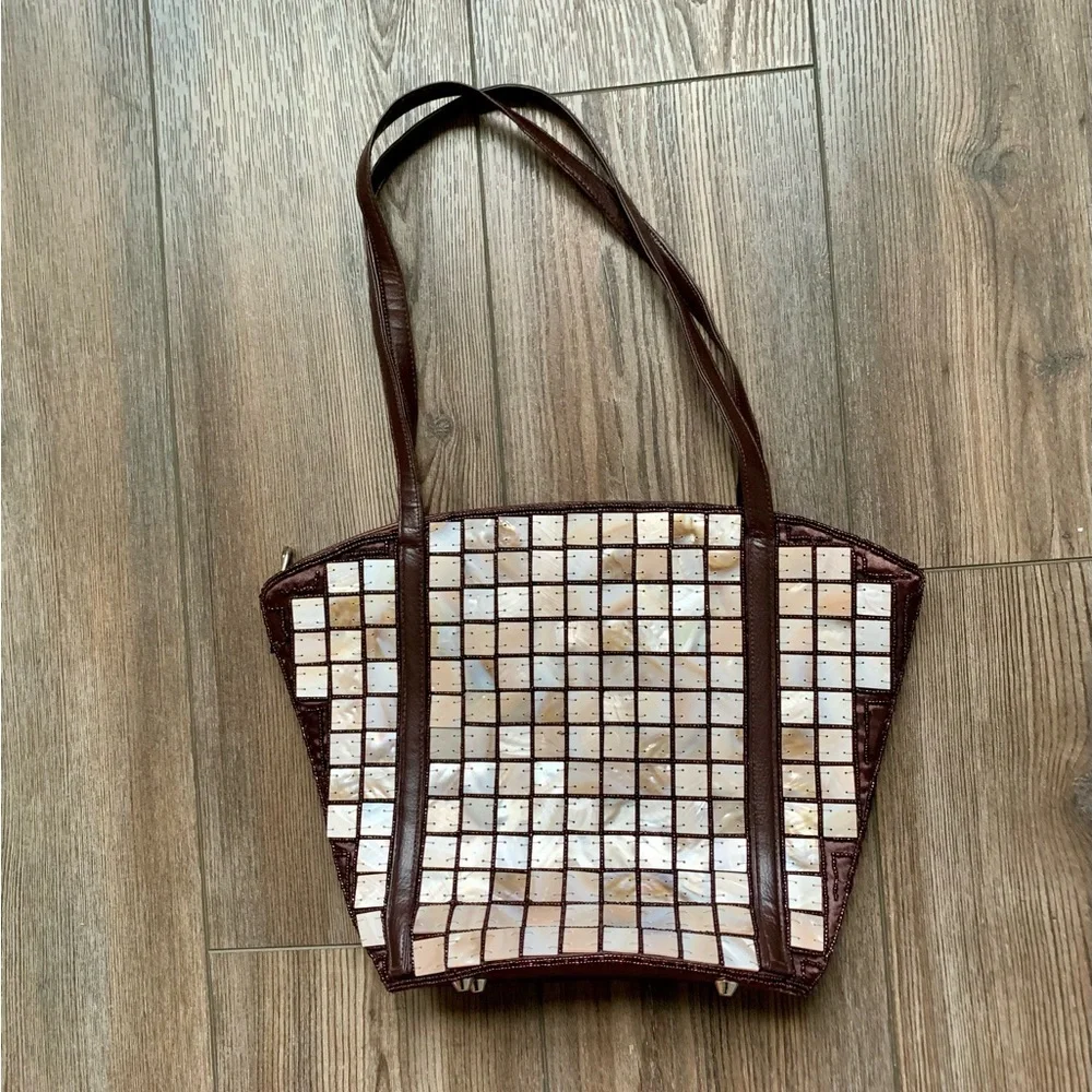 Mother of pearl sea shell handbag
